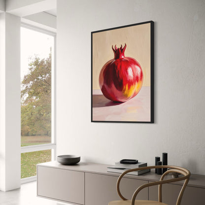 Vibrant Pomegranate | Colorful Botanical Art