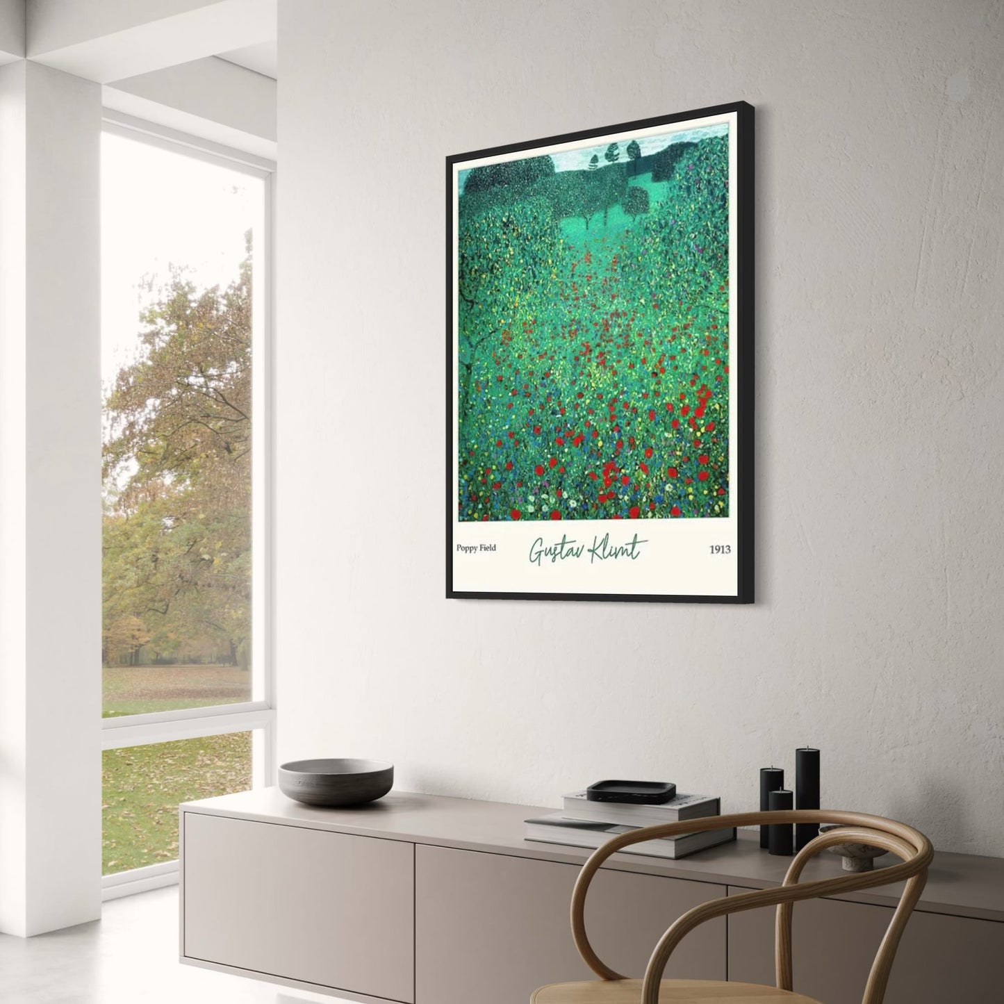 Klimt Poppy Field | Colorful Landscape