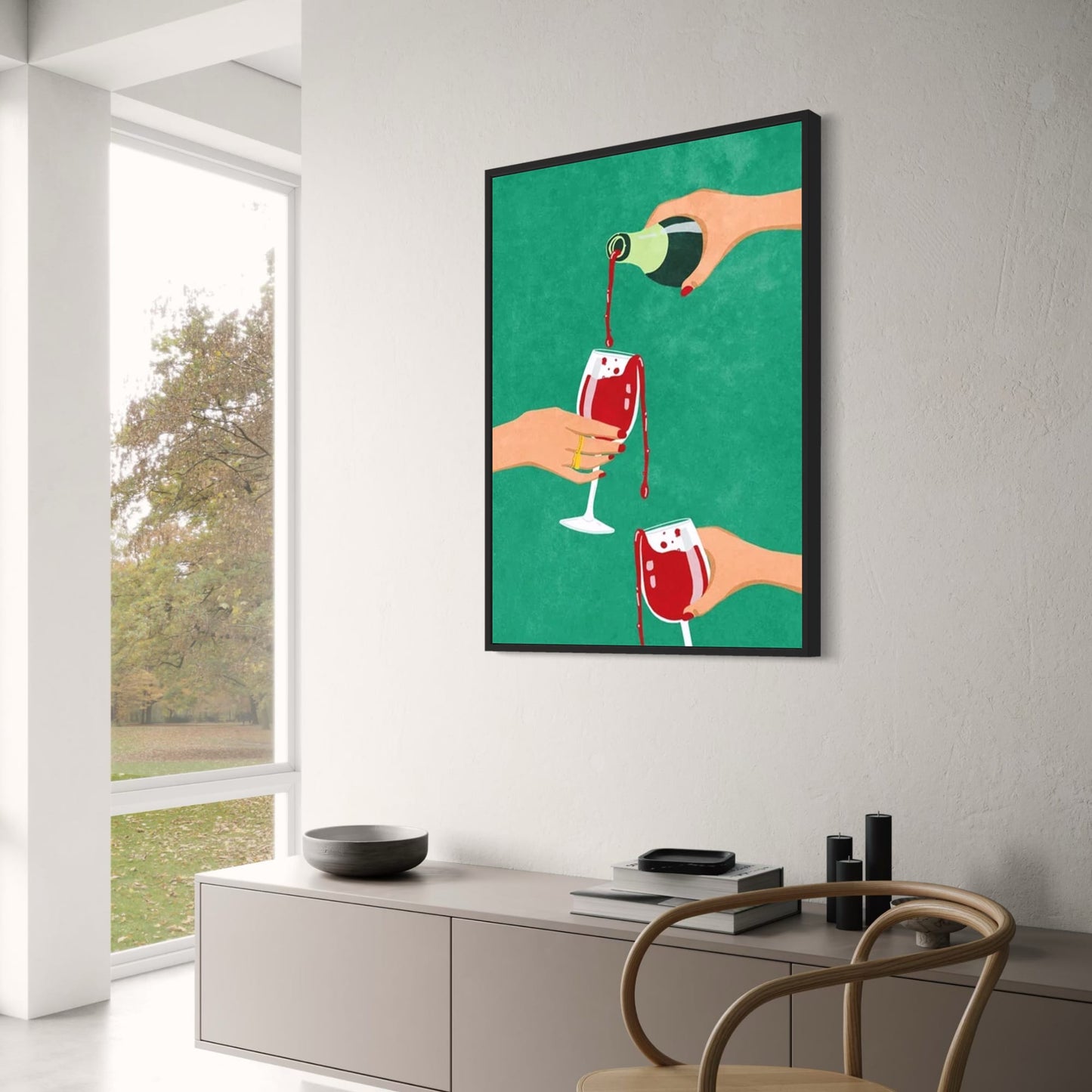 Vibrant Wine Pour | Celebratory Art