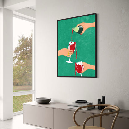 Vibrant Wine Pour | Celebratory Art