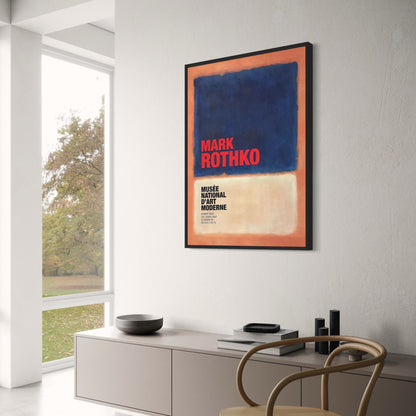 Mark Rothko | Blue & Cream on Orange Abstract