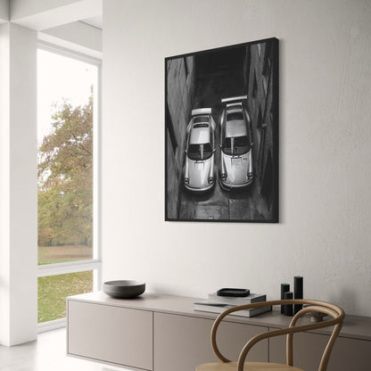 Retro Porsche | Black & White Vintage Race Cars