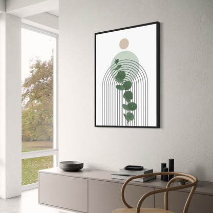 Modern Botanical Harmony | Abstract Nature Flow
