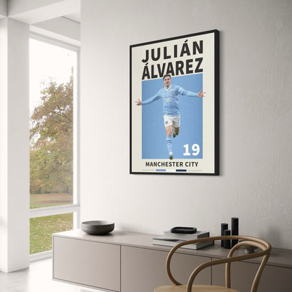 Julian Alvarez | Famous Football Players Poster | Soccer Star Artwork | Wall Decor