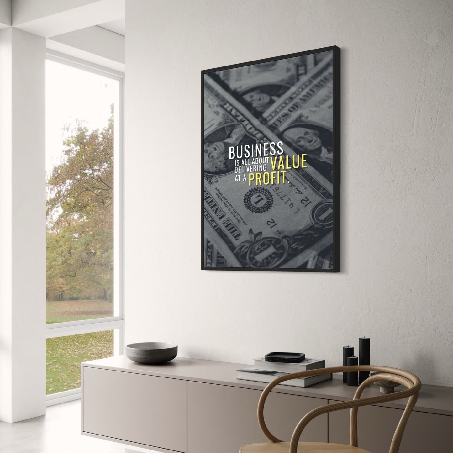 Business Value Profit Poster  Inspirational Finance Quote Art | Home Decor | Decoration Poster
