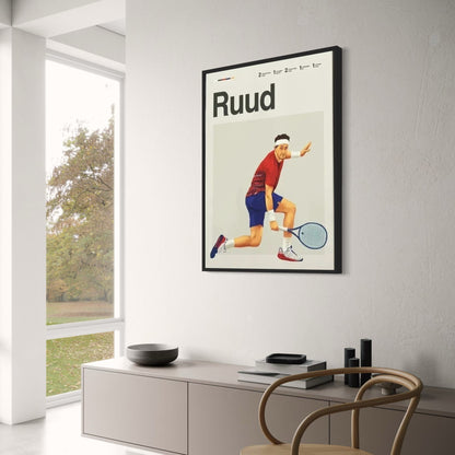 Casper Ruud | Tennis Legend Poster | Modern Aesthetic Art | Sports Wall Decor
