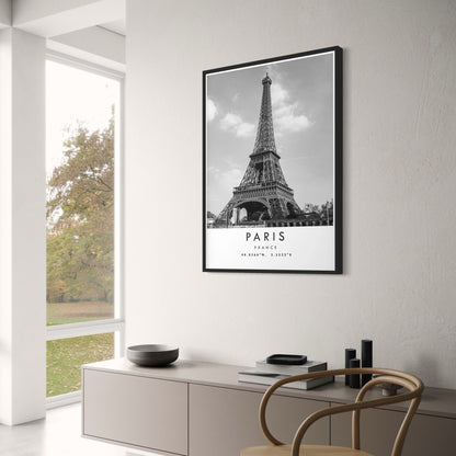 Eiffel Tower Poster | Iconic Paris Landmark | Captures Parisian Charm | France Wall Art Decor