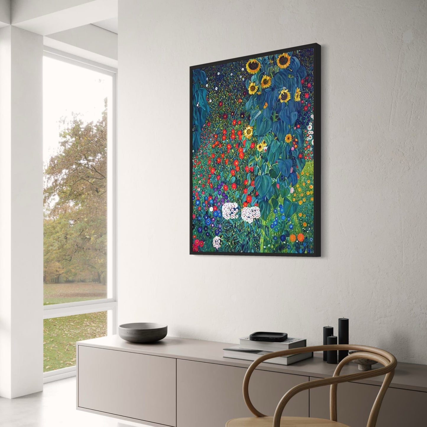 Gustav Klimt | Farm Garden with Sunflowers | Impressionist Floral