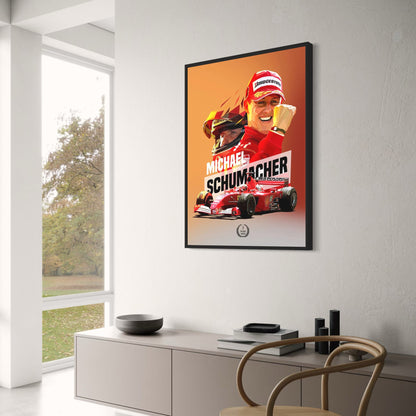 Formula 1 Legend | Michael Schumacher Helmet Poster | Ferrari Racing Art | Sports Decor