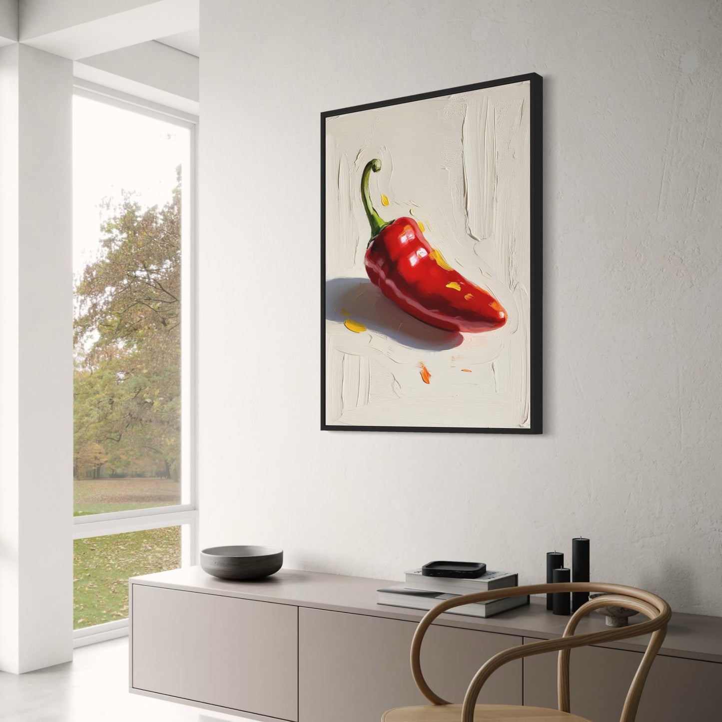Colorful Pepper Illustration | Modern Kitchen Decor