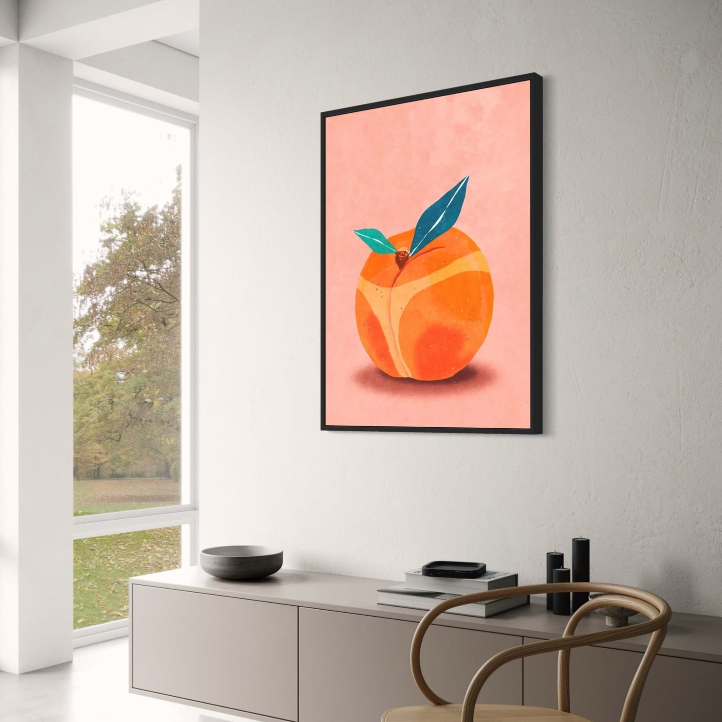 Ripe Peach | Minimalist Kitchen Art