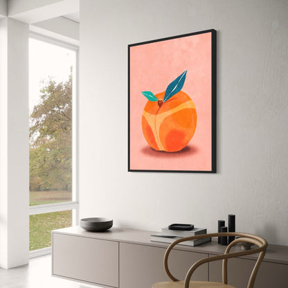 Ripe Peach | Minimalist Kitchen Art