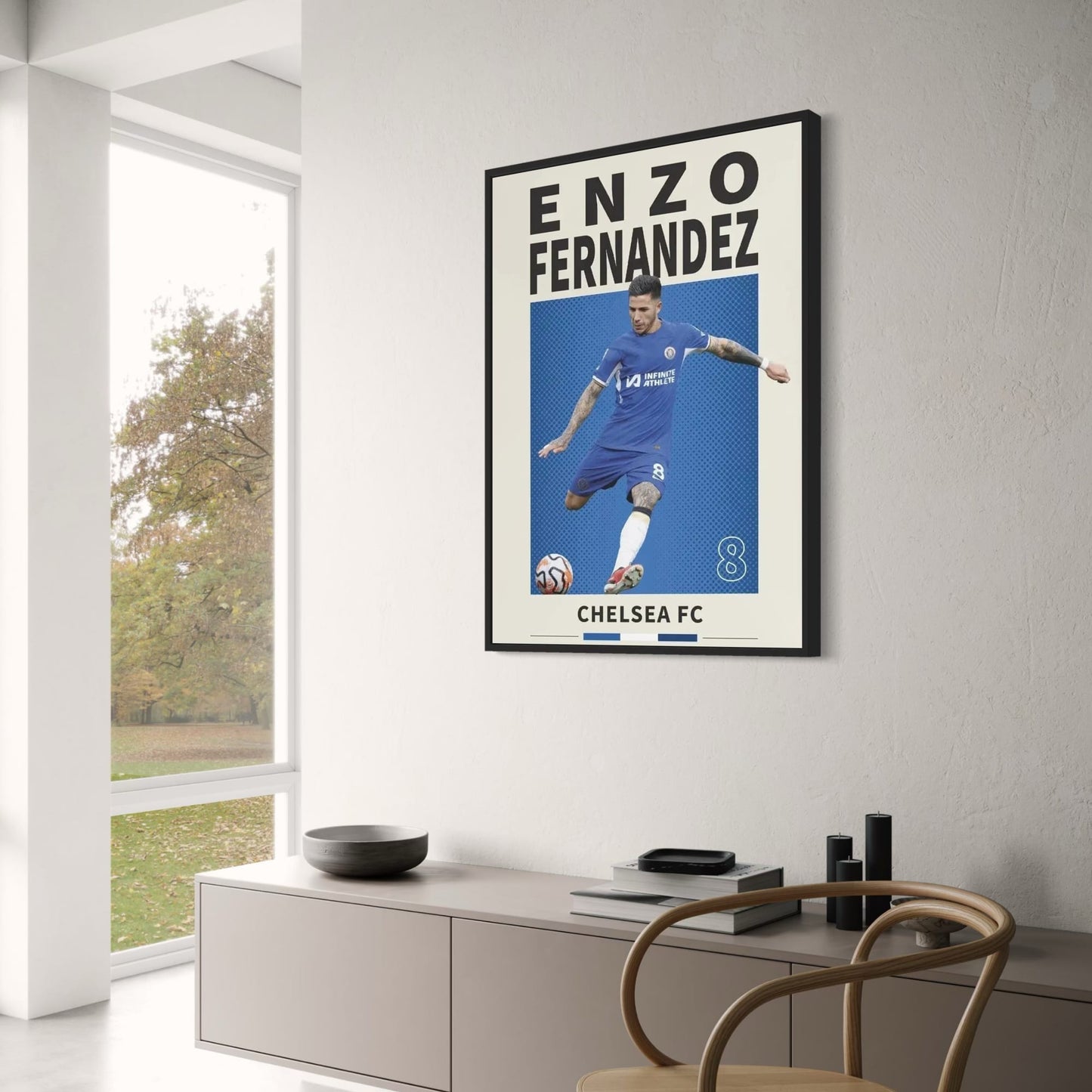 Enzo Fernandez Poster | Famous Football Player Art | Soccer Sports Wall Decor