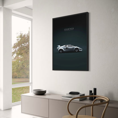 Lamborghini Countach Poster | Tribute to Classic Automotive Legends | Wall Decor | Vintage Car Art