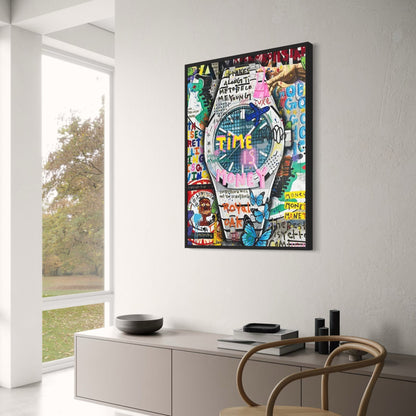 Graffiti Art Poster | Audemars Piguet Design | Colorful Timepiece Artwork | Modern Wall Decor