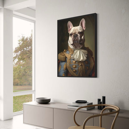 Blueblood's Gaze | French Bulldog in Military Uniform