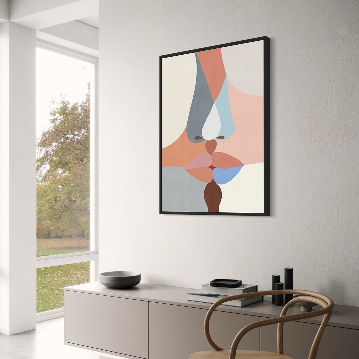 Faces in Fusion | Contemporary Art Poster | Abstract Wall Decor | Modern Home Interior | Unique Visual Artwork