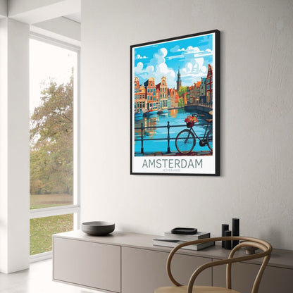 Iconic Amsterdam Poster | Summer Beauty | The Netherlands Cityscape Art | Home Decor | Travel Photography Print