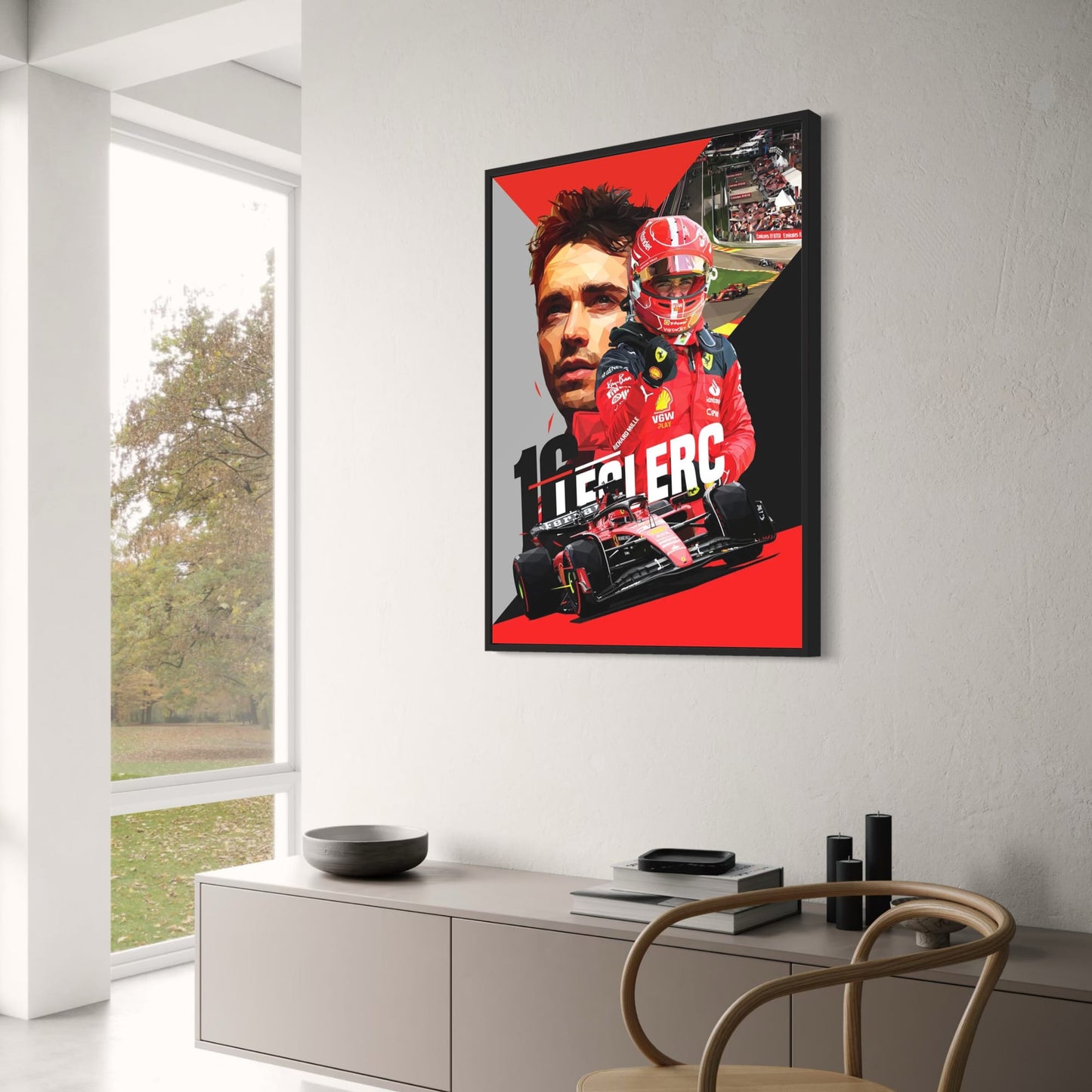 Charles Leclerc F1 Legend | Racer Helmet Art | Formula 1 Poster | Home Decor