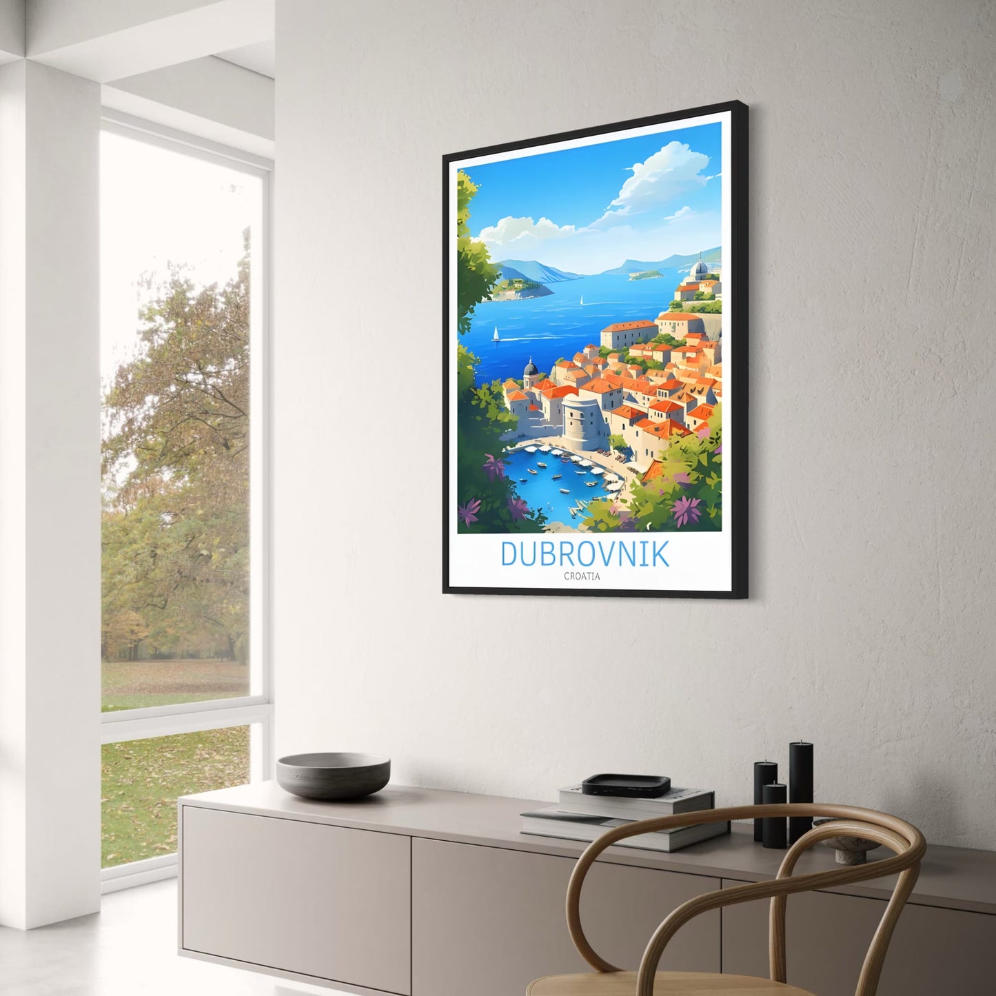 Old Port of Dubrovnik | Coastal Landscape | Croatia Travel Art