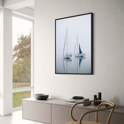 Two Sailing Boats | Serene Nautical Art