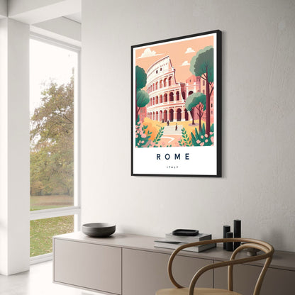 Rome Cityscape Art | Italian Landmark | Travel Poster | Wall Decor | Home & Garden | Artistic Print