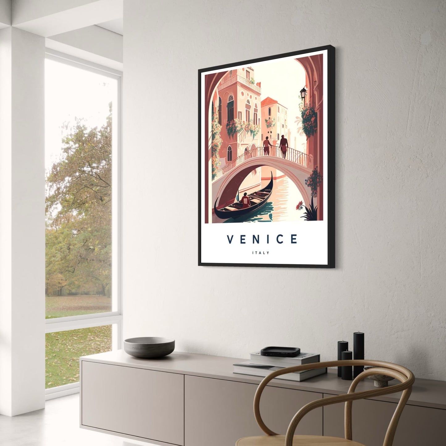 Venice Cityscape Poster | Iconic Italian Architecture | Scenic Wall Art for Home & Garden Decor | Travel-Inspired Visual Artwork