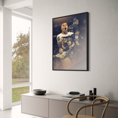 Kylian Mbappe #3 | Celebration |Sport Poster | The Speed, Skill, and Spirit of a Football Legend