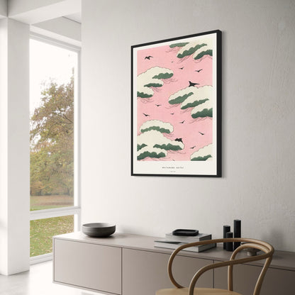 Watanabe Seitei | Pine Sky | Japanese Ukiyo-e Poster | Traditional Art Print | Home Decor