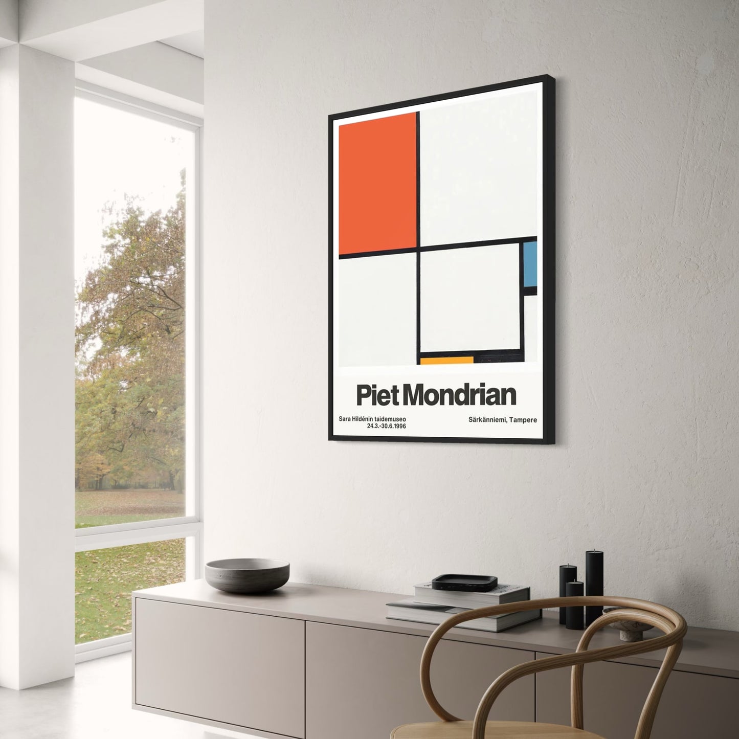 Piet Mondrian | Composition No. III | Abstract Art | Geometric Design | Wall Decor Poster | Fine Art Print | Home Decor | Visual Artwork