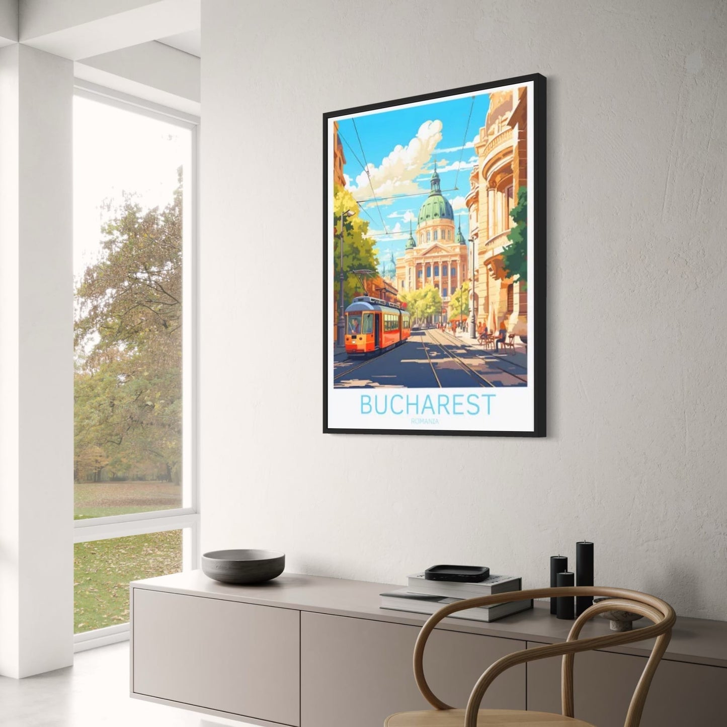 Iconic Destinations | Romanian Athenaeum Poster | Bucharest Architecture Art Print | European Cultural Landmark Decor | Wall Art for Home & Office