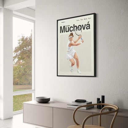 Karolina Muchova Poster | Legends of Tennis | Modern Aesthetic Tennis Art for Home Decor