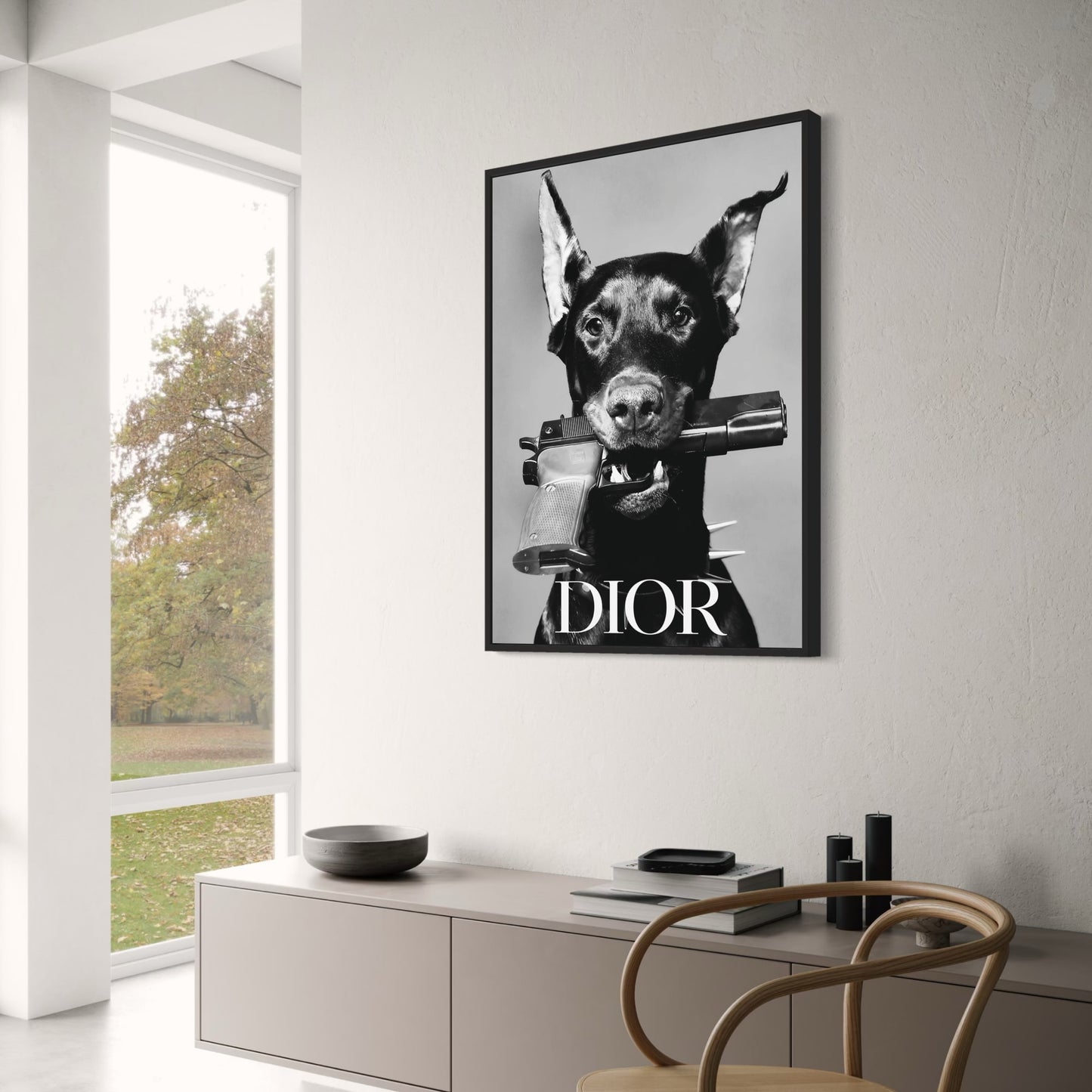 Dior Dog | Elegant Home Decor Art