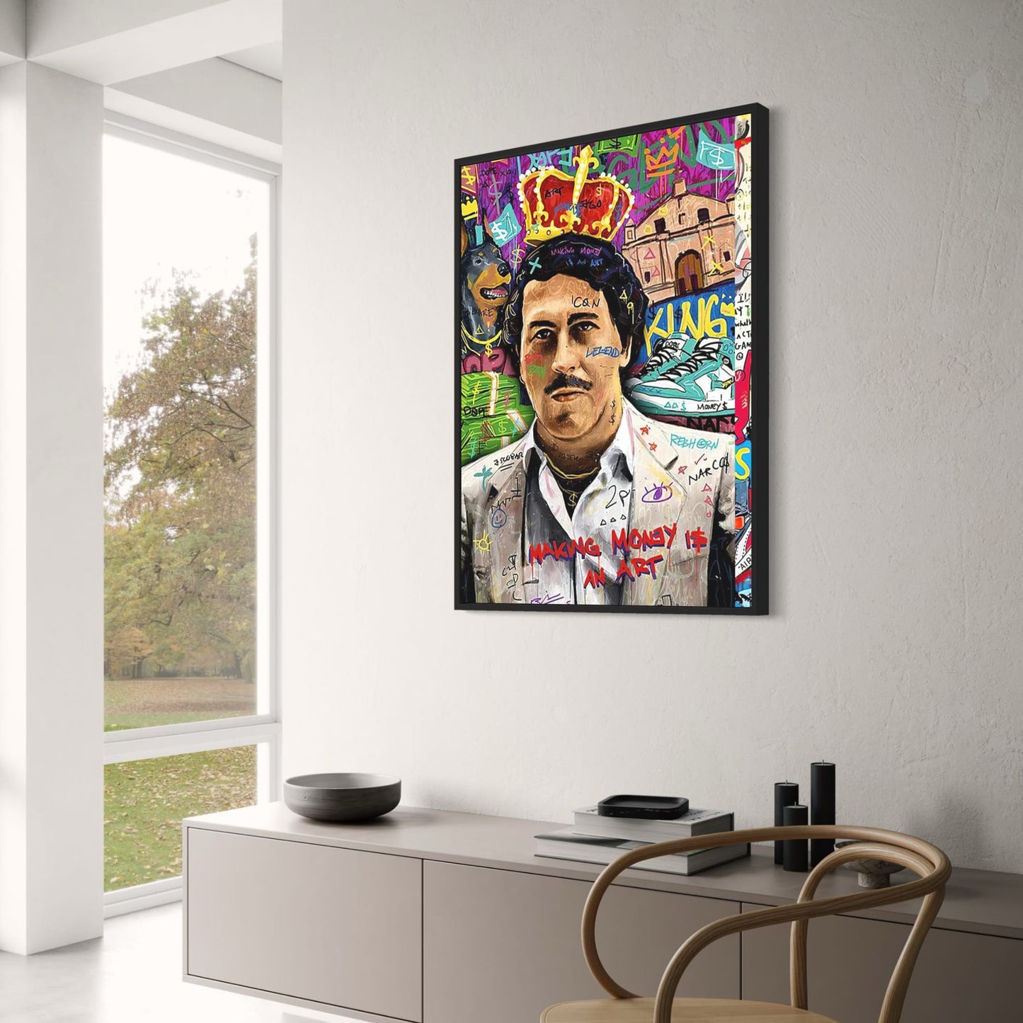 Graffiti Wall Art Poster | Pop Art Canvas Print | Movie Icon Poster | Home Decor Wall Art | Living Room Artwork