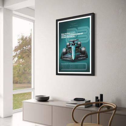 Aston Martin | Fernando Alonso | Lance Stroll | Sleek 2023 F1 Season Team Racing Poster