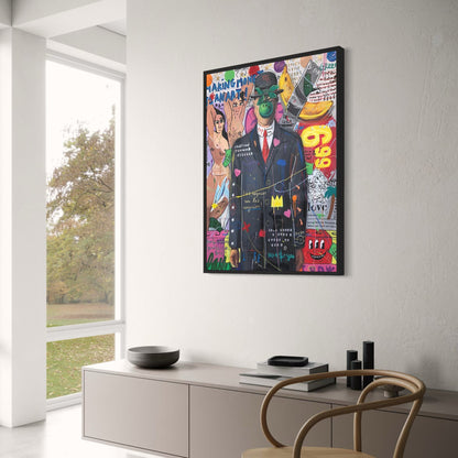 Pop Art Poster | Queen of England Portrait | Graffiti Canvas Wall Art | Abstract Street Decor | Home Decor