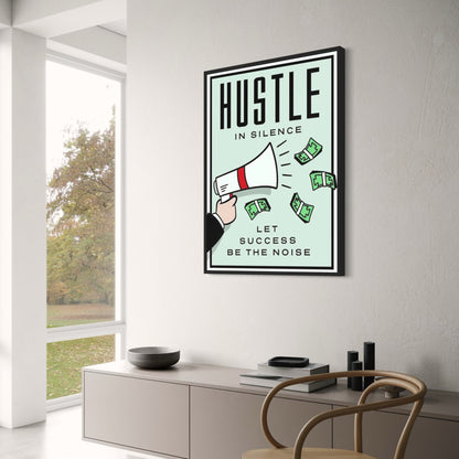 Hustle in Silence | Modern Motivational Art