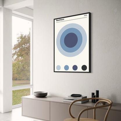 Bauhaus Geometric | Blue Accents | Minimalist Design