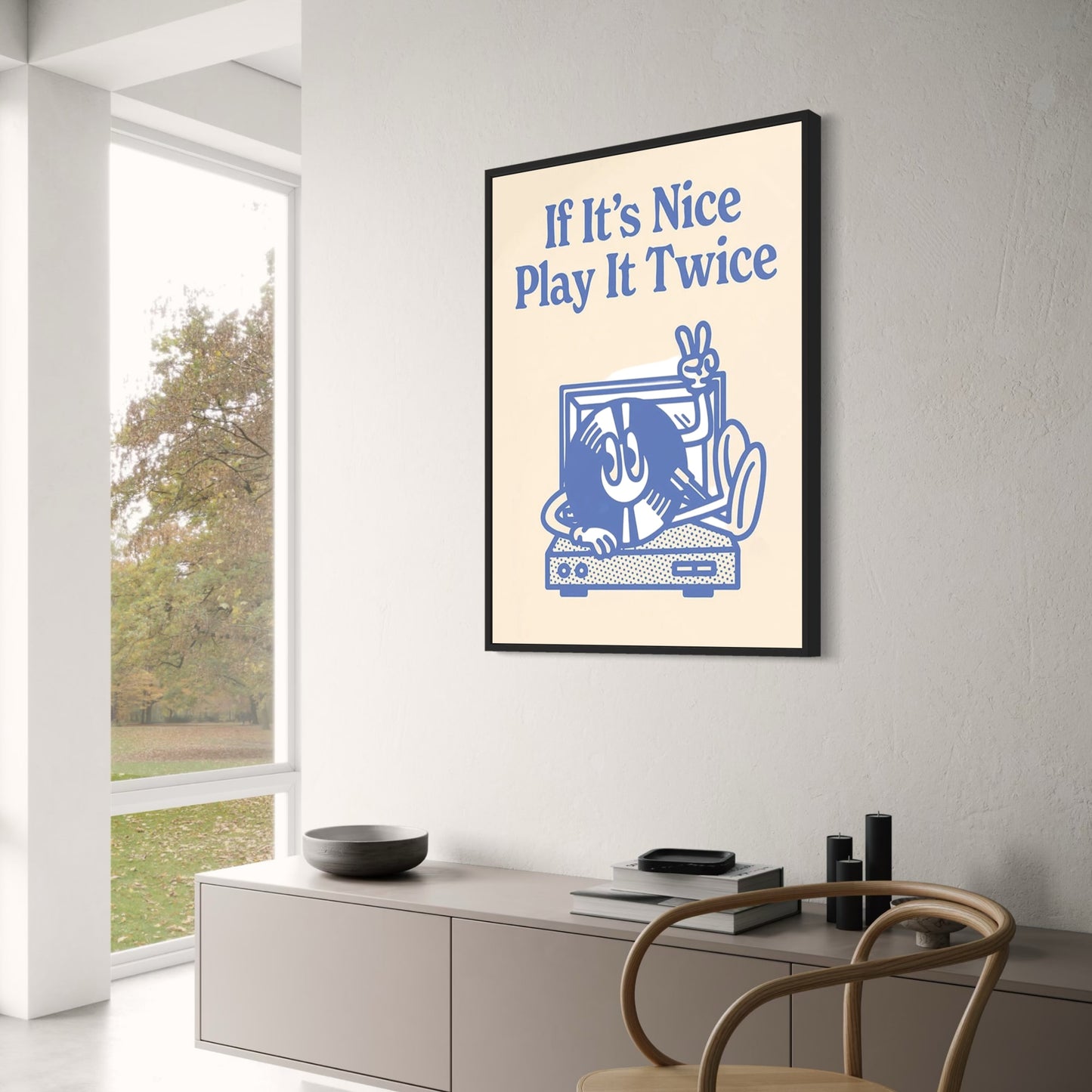 More Espresso Less Depresso | Retro Record Player Art