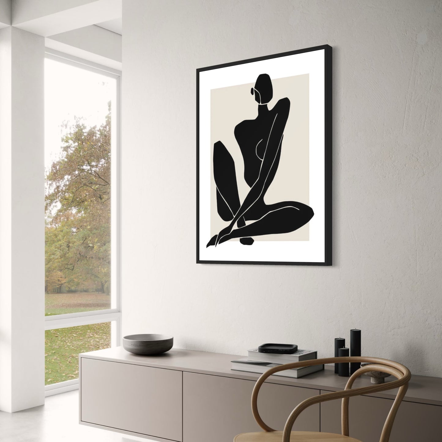 Shadowed Elegance | Minimalist Design Poster | Art Print for Modern Home Decor | High-Quality Wall Art