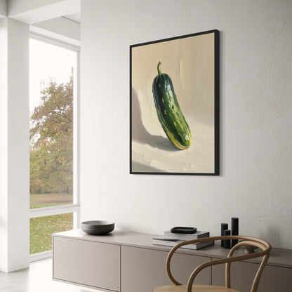 Cucumber Botanical Illustration Poster | Kitchen Decor | Giclée Art Print | Nature Wall Art | Vintage Style | 18x24 Inches