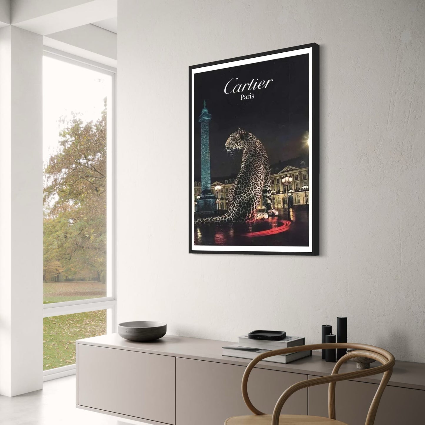 Cartier Paris | Jaguar City Skyline | Silhouette Art