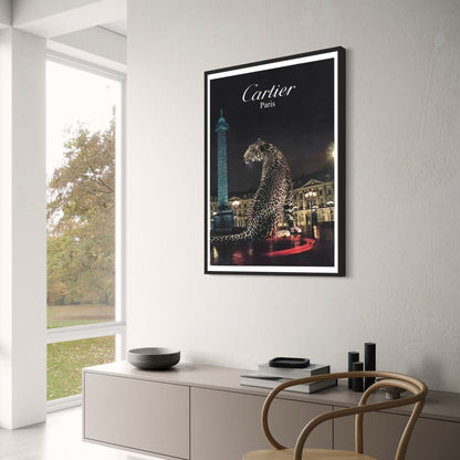 Cartier Paris | Jaguar City Skyline | Silhouette Art