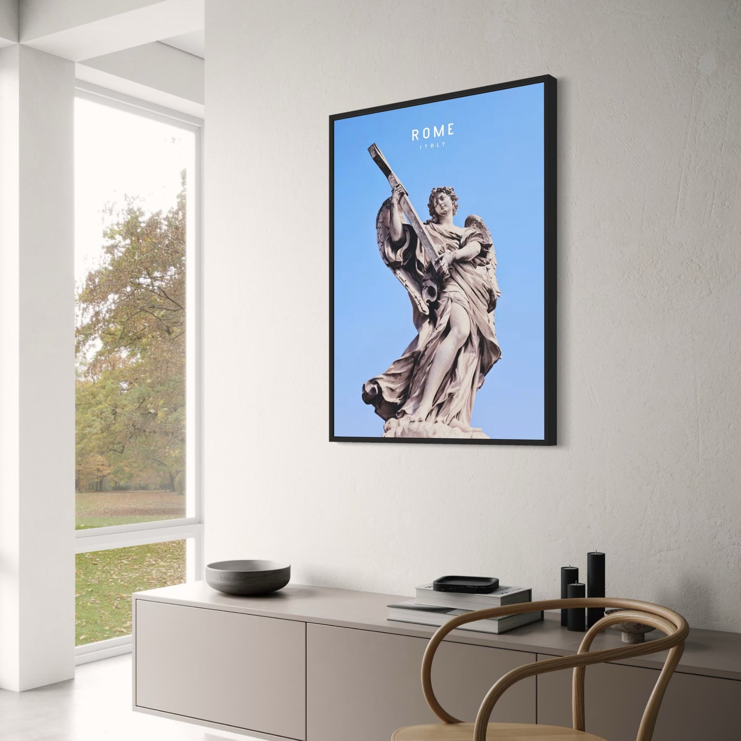 Angel with the Cross | Rome | Italy | Admire Baroque Artistry | Spiritual Guardians of Rome | Inspiring Rome Posters