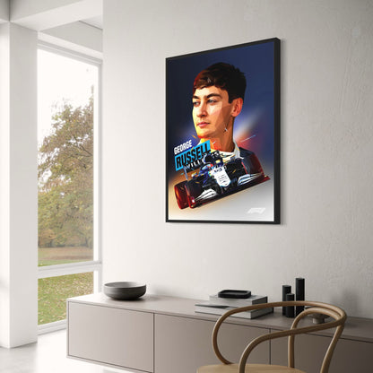 George Russell | F1 Racer Helmet | Motorsport Art