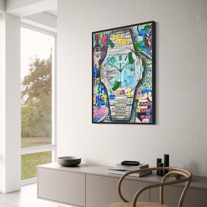 Graffiti Timepiece Poster | Inspired by Patek Philippe Nautilus | Tiffany & Co Artwork | Unique Home Decor Wall Art