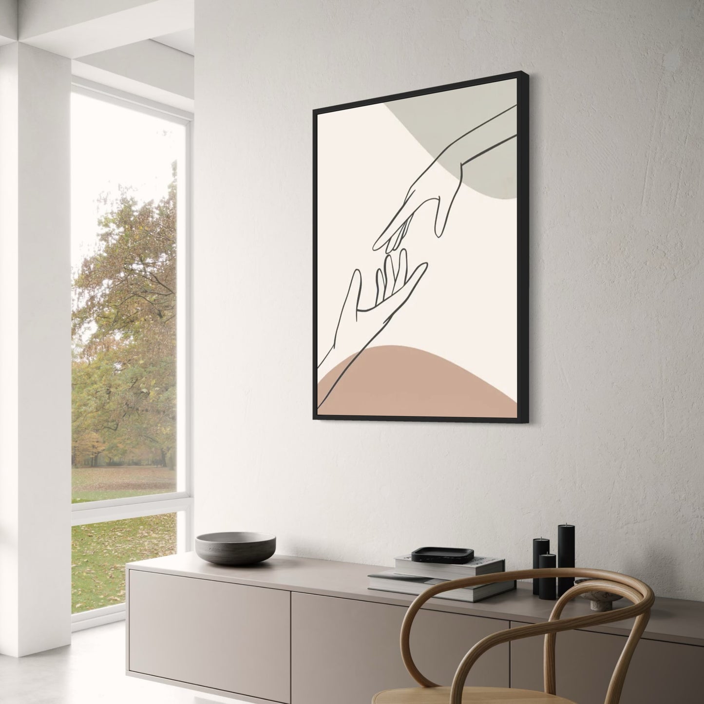 Abstract Organic Shapes | Contemporary Art Poster | Home Decor Wall Art | Modern Geometric Design | Neutral Tones | Creative Artwork | Living Room | Bedroom Decor