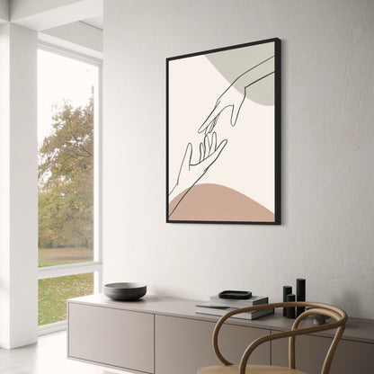 Abstract Organic Shapes | Contemporary Art Poster | Home Decor Wall Art | Modern Geometric Design | Neutral Tones | Creative Artwork | Living Room | Bedroom Decor