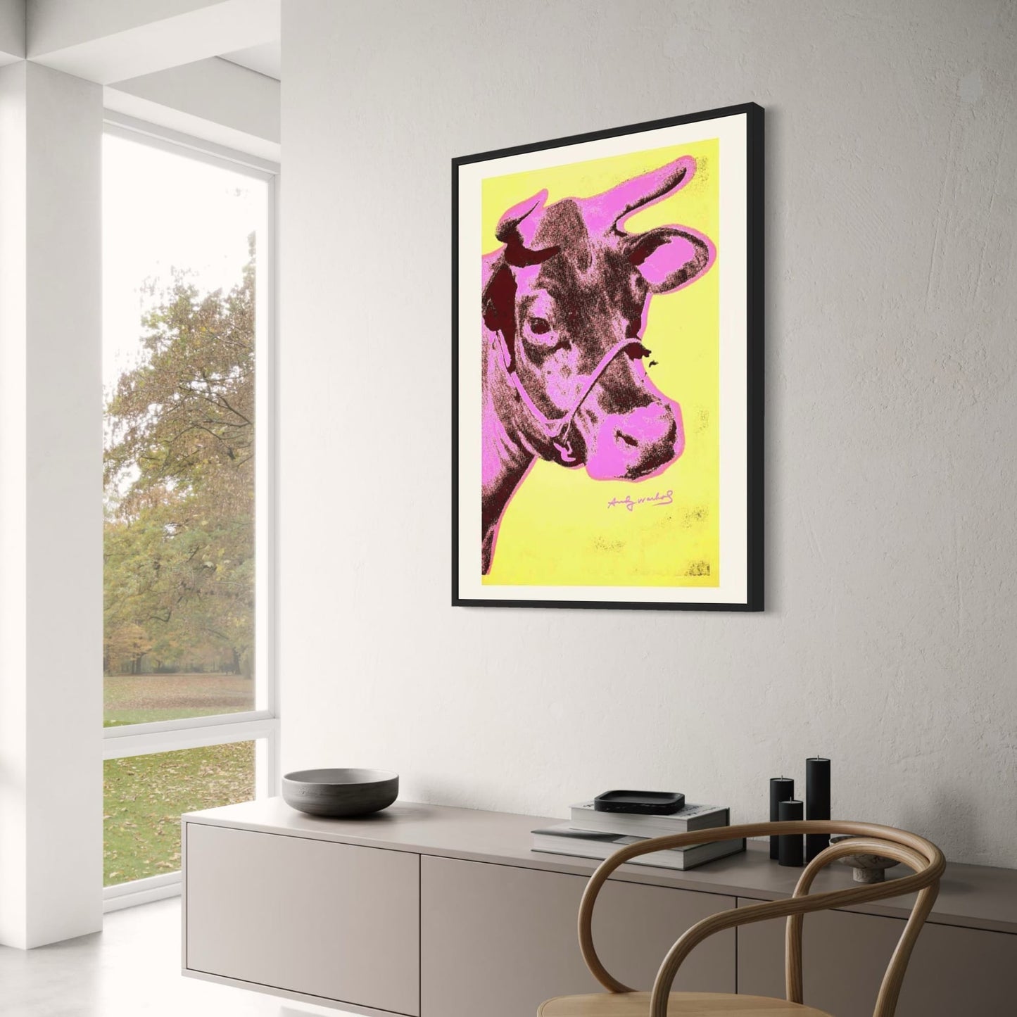 Andy Warhol | The Pink Bull | Vibrant Pop Art
