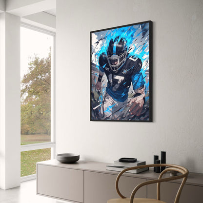 #17 | American Football Poster | Dynamic Tribute to Sporting Excellence | Iconic Athlete Artwork | Celebrating Passion, Power, and Achievement